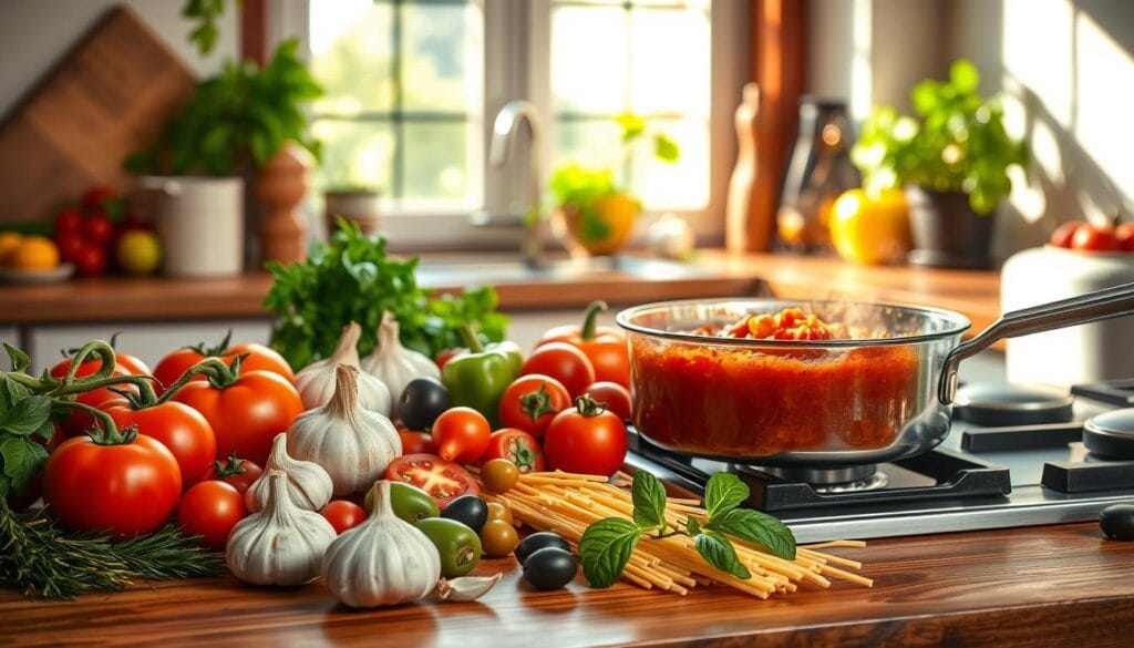 How to make mediterranean spaghetti sauce