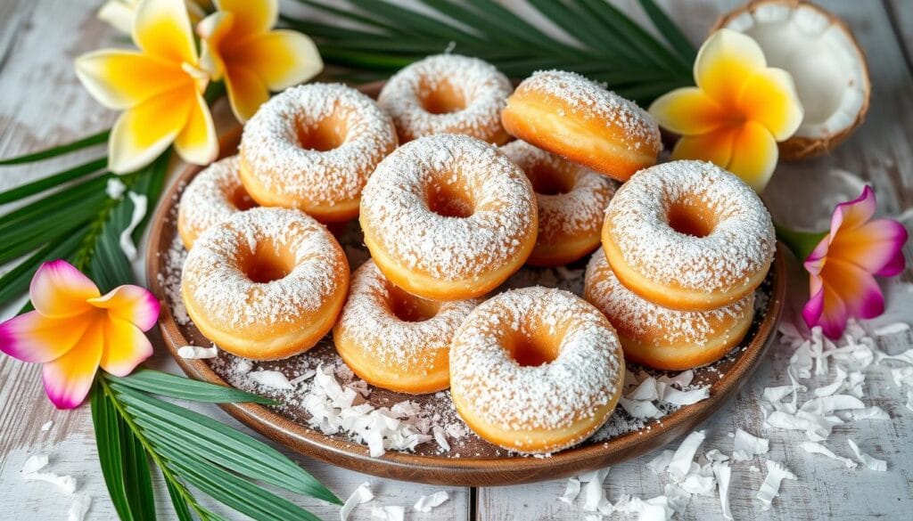 Serving Coconut Cream Donuts