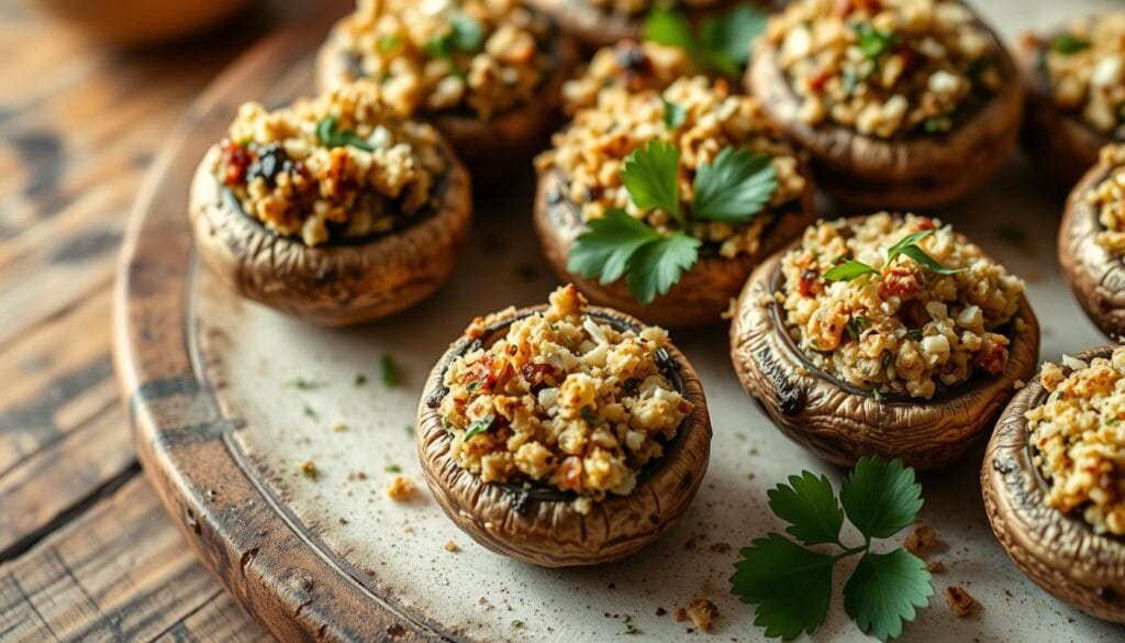 Stuffed Baby Bella Mushrooms