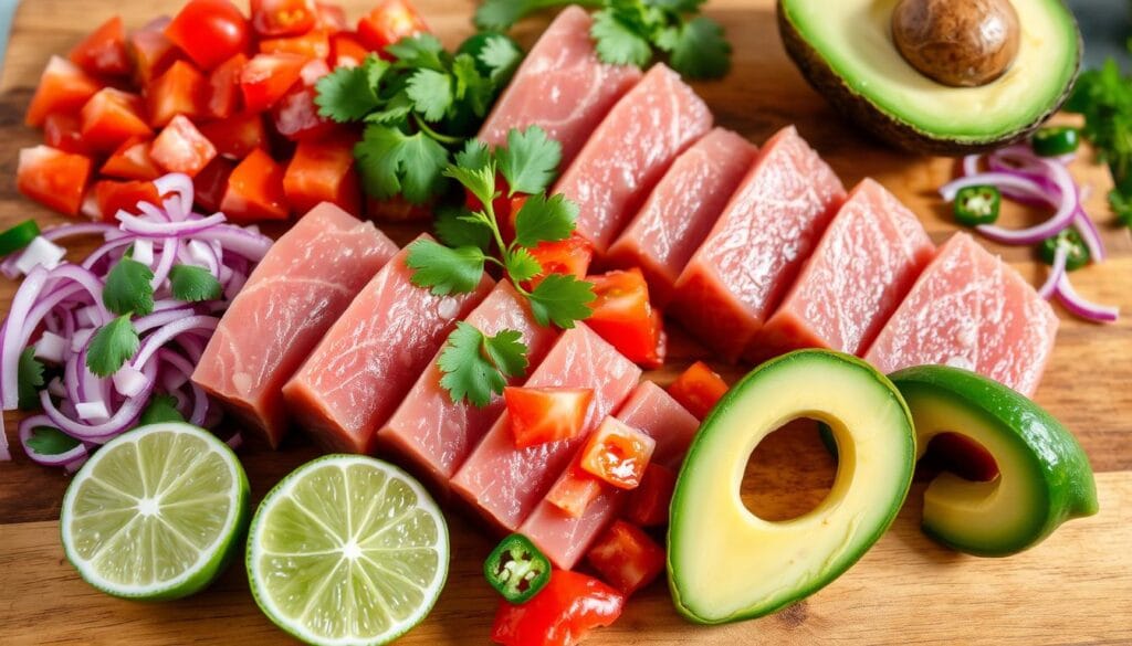 Tuna Ceviche Ingredients