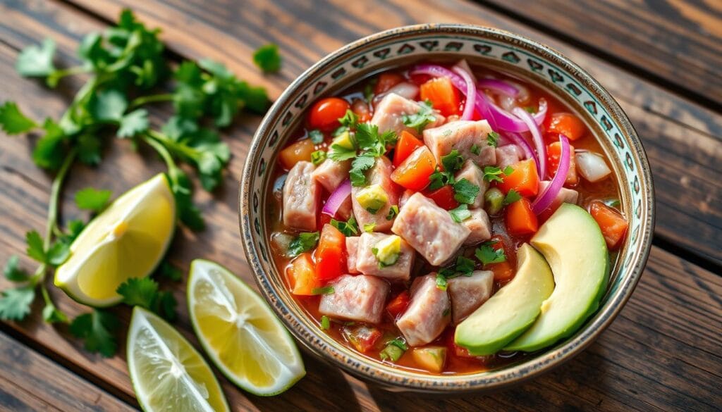 Tuna Ceviche Marinating