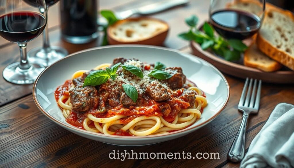 lamb ragu dish