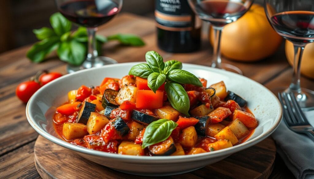 ratatouille with red wine