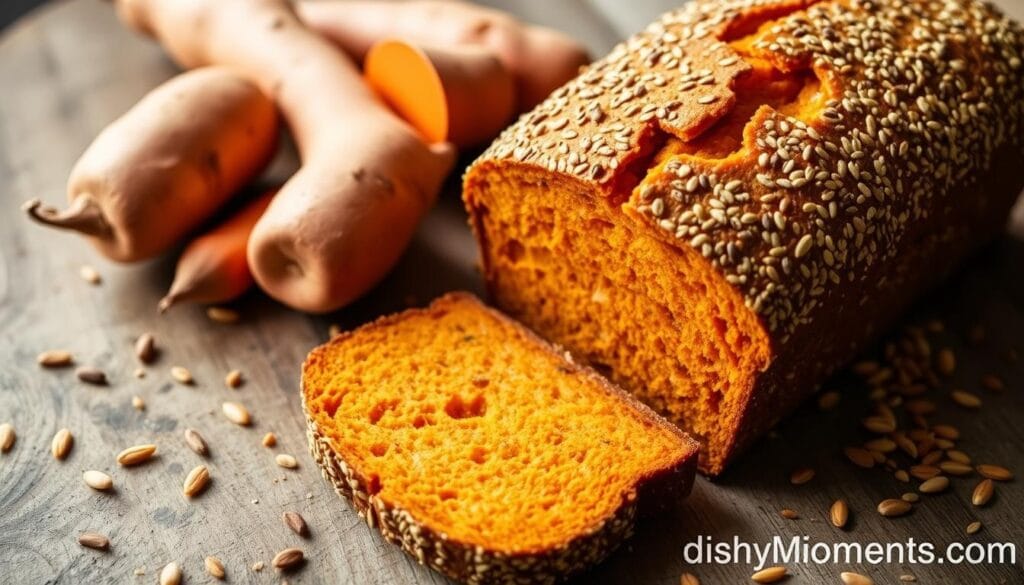 seeded miso sweet potato bread