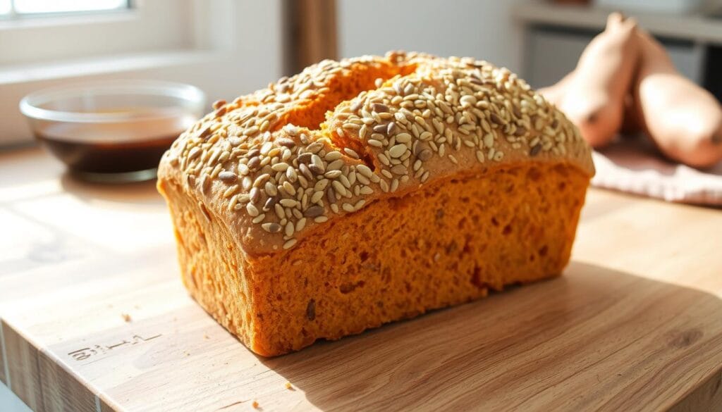 seeded miso sweet potato bread