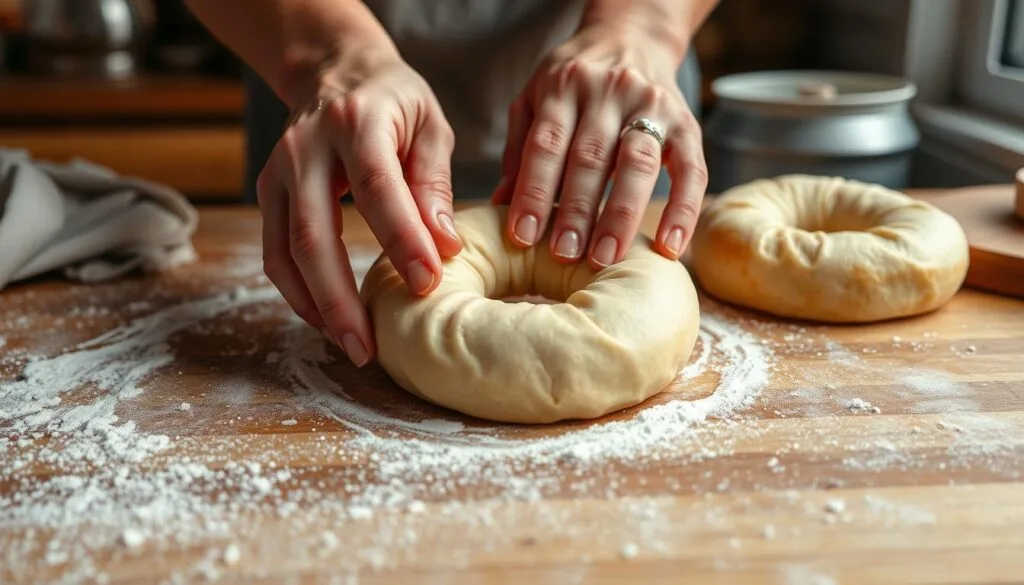 shaping bagels