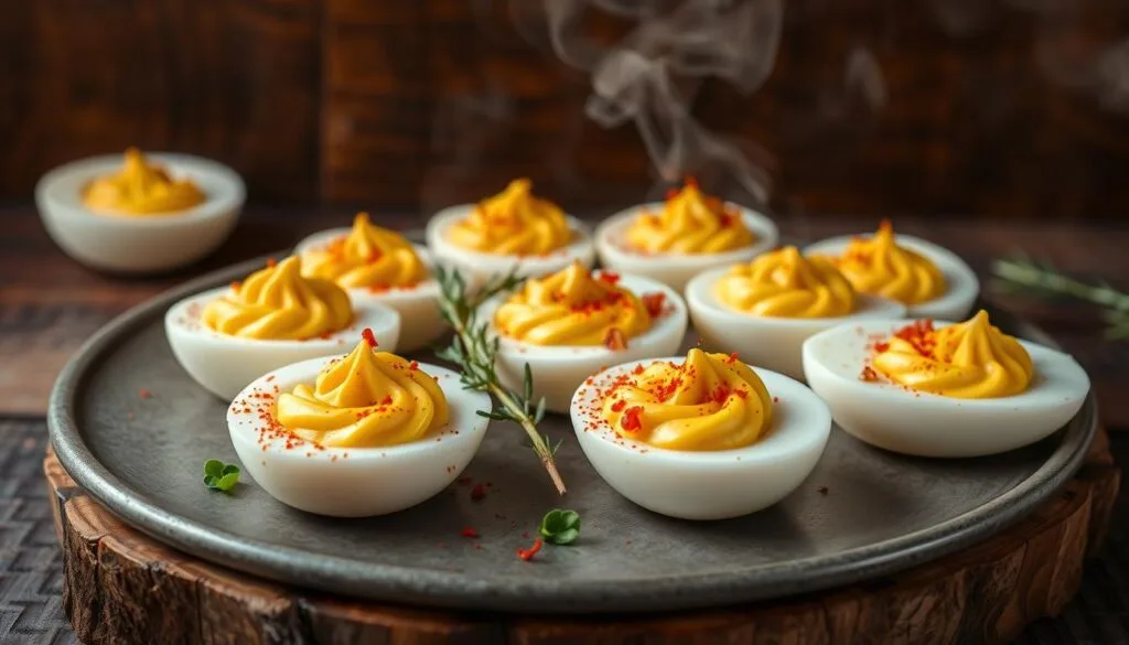 smoked deviled eggs