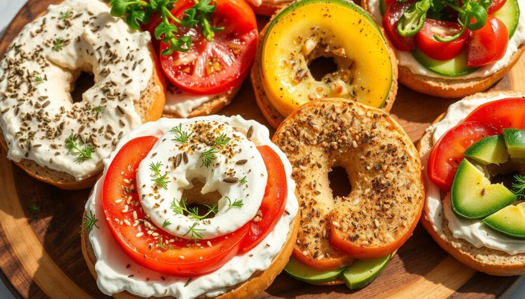 sourdough discard bagel toppings