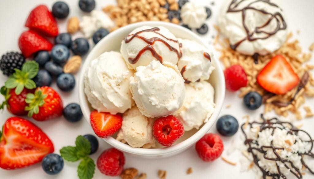 low-calorie ice cream toppings