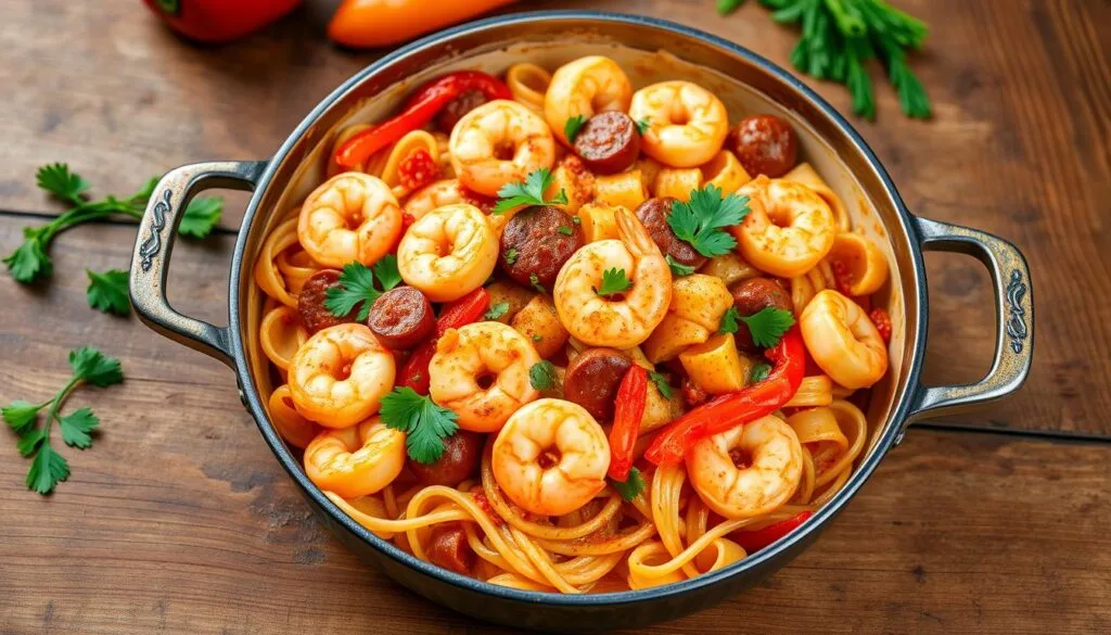 shrimp and sausage pasta