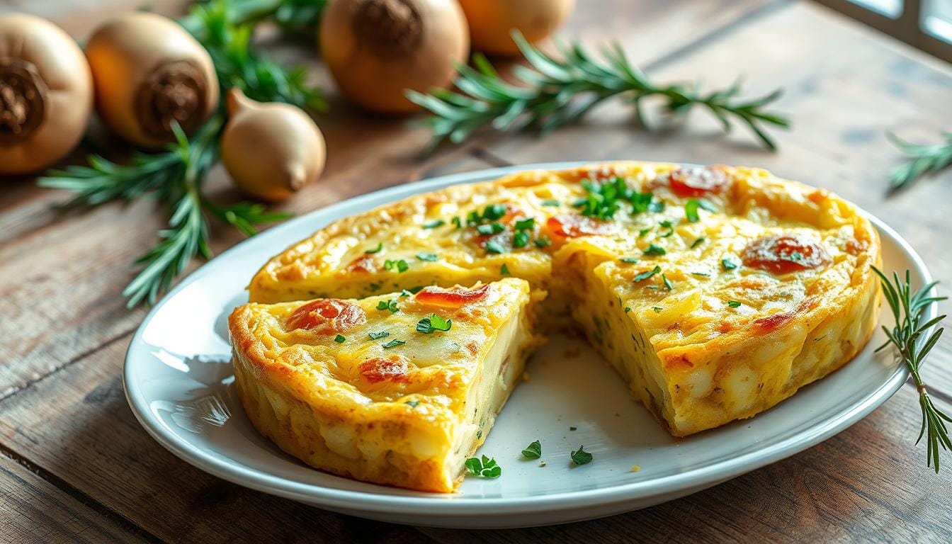 turnip and potato frittata